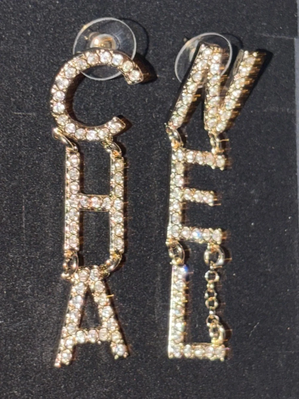 🪩 Crystal CHA NEL drop earrings 🆕